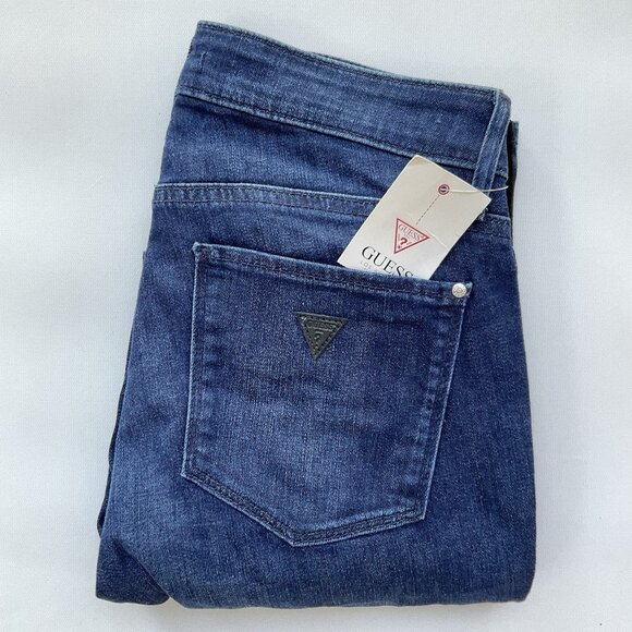 Guess Women’s Sexy Curve Mid Rise Skinny Jeans W/Tuxedo Velvet Striped Size 28 - Picture 2 of 11